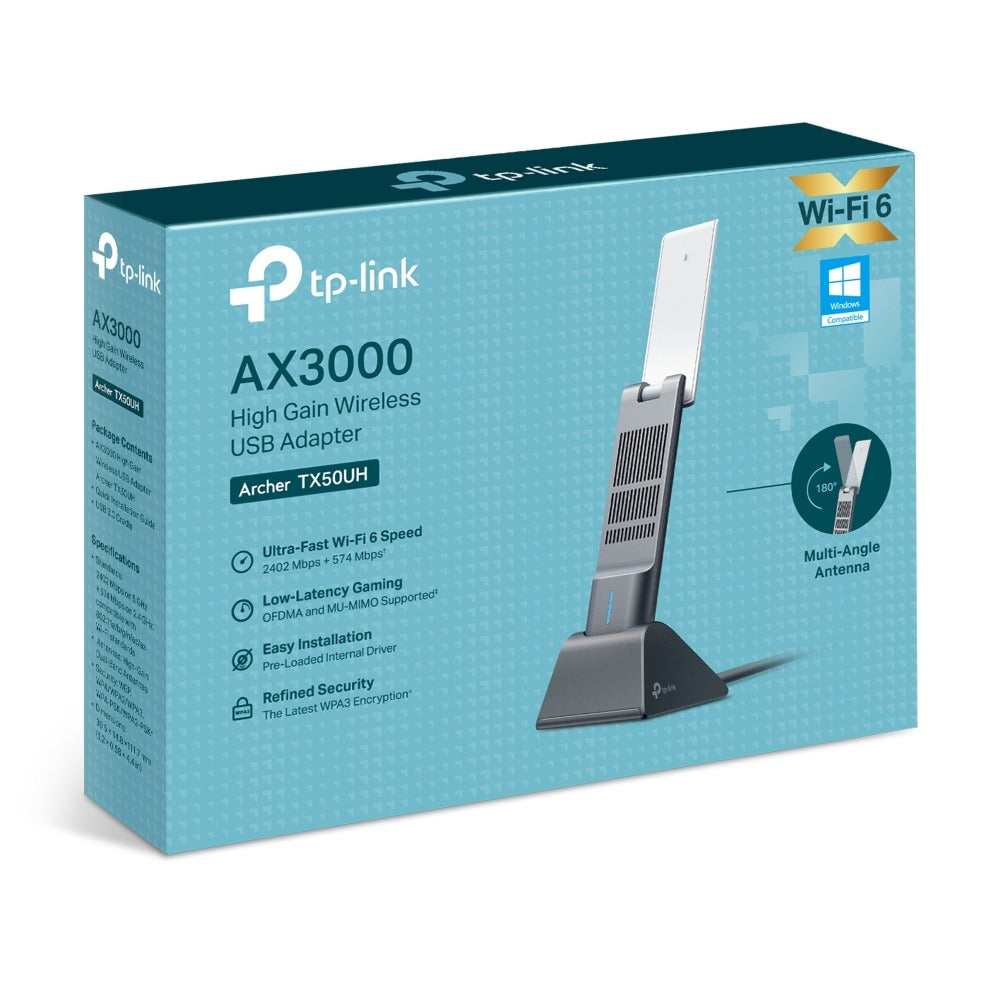 ARCHER TX50UH ADAPTADOR USB WIFI 6 AX3000 CON BASE TP-LINK