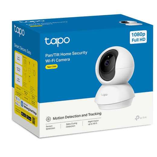 TAPO C200C CÁMARA WIFI INTERIOR 2MP FULL HD 360° CON IA Y AUDIO TP-LINK
