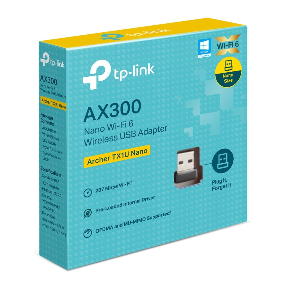 ARCHER TX1U NANO ADAPTADOR USB WIFI 6 AX300 COMPACTO TP-LINK