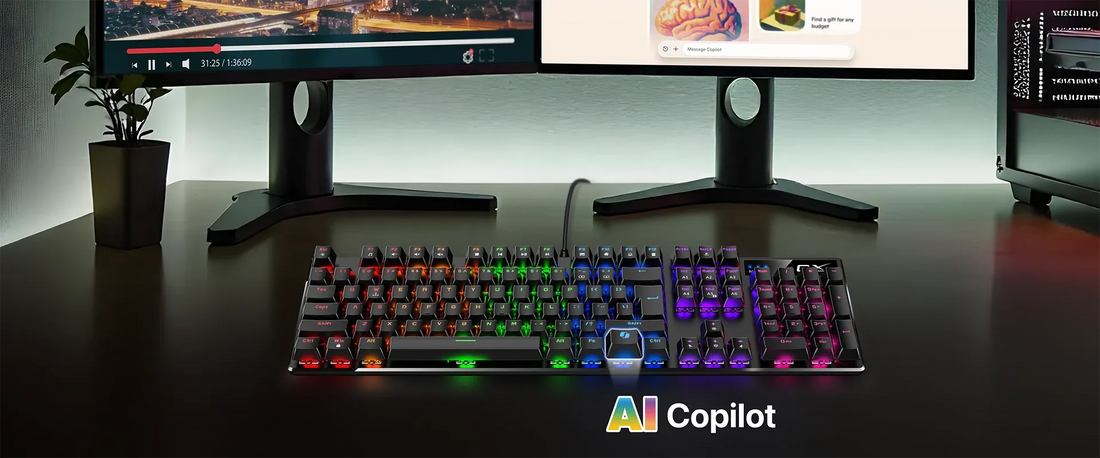 TECLADO GENIUS GX SCORPION K12 GAMING RGB LED MECHANICAL USB AI BROWN SWITCH BLACK (31310057401)