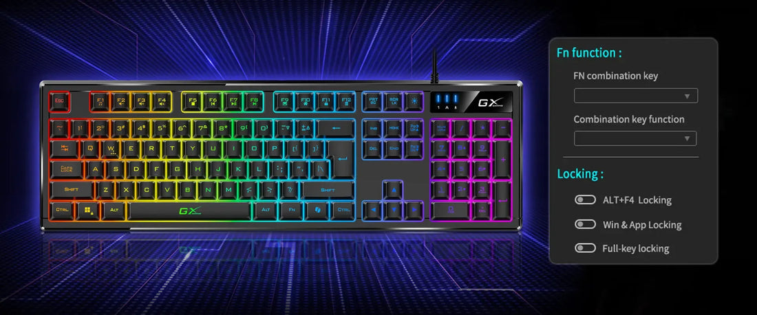 TECLADO GENIUS GX SCORPION K7 AI COPILOT GAMING RGB 19 TECLAS ANTI-GHOSTING MACRO USB SP BLACK (31310054401)