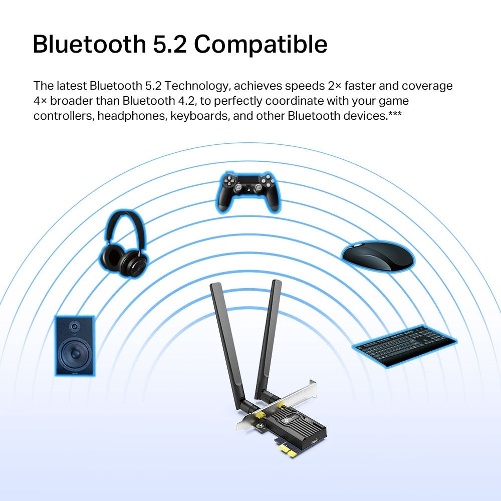 ARCHER TX55E ADAPTADOR PCIE WIFI 6 AX3000 + BLUETOOTH TP-LINK