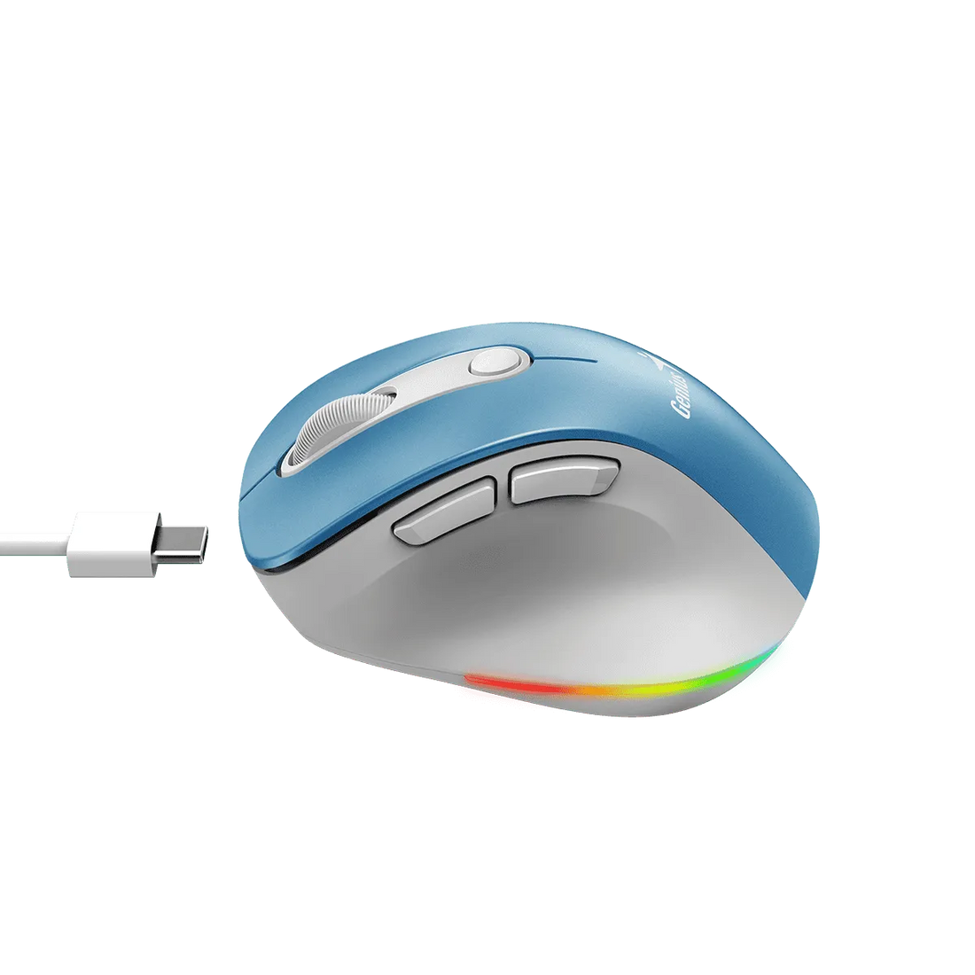 MOUSE GENIUS ERGO 9000S PRO RECARGABLE DUAL WIRELESS/BT 6-BOT SILENT RGB PINK (31030039403)