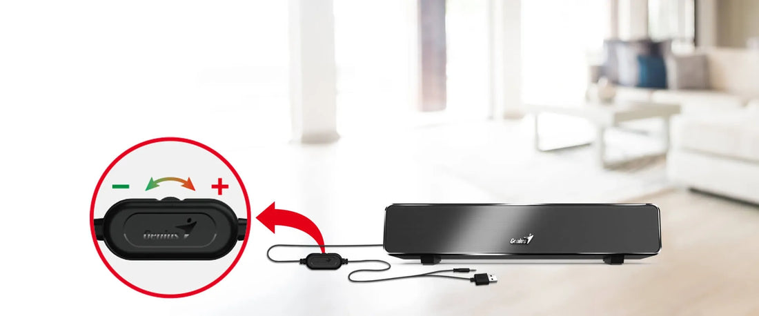PARLANTE GENIUS SOUND BAR 100 MINI 6W 3.5MM USB POWER BLACK (31730024400)
