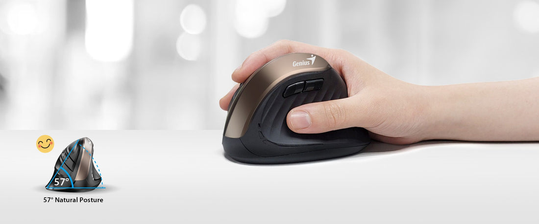 MOUSE GENIUS ERGO 8250S WIRELESS VERTICAL 6-BOT SILVER GREY (31030031401)
