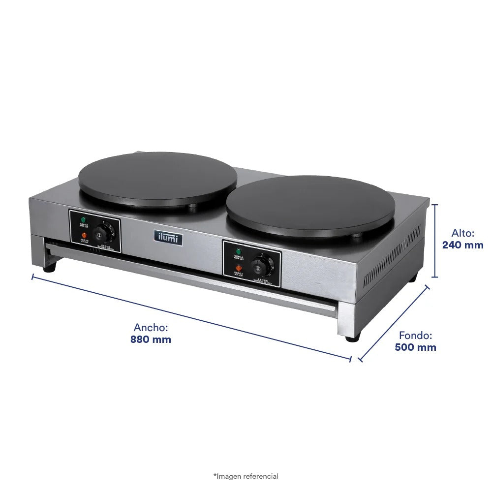Crepera Industrial 2 Discos Ilumi