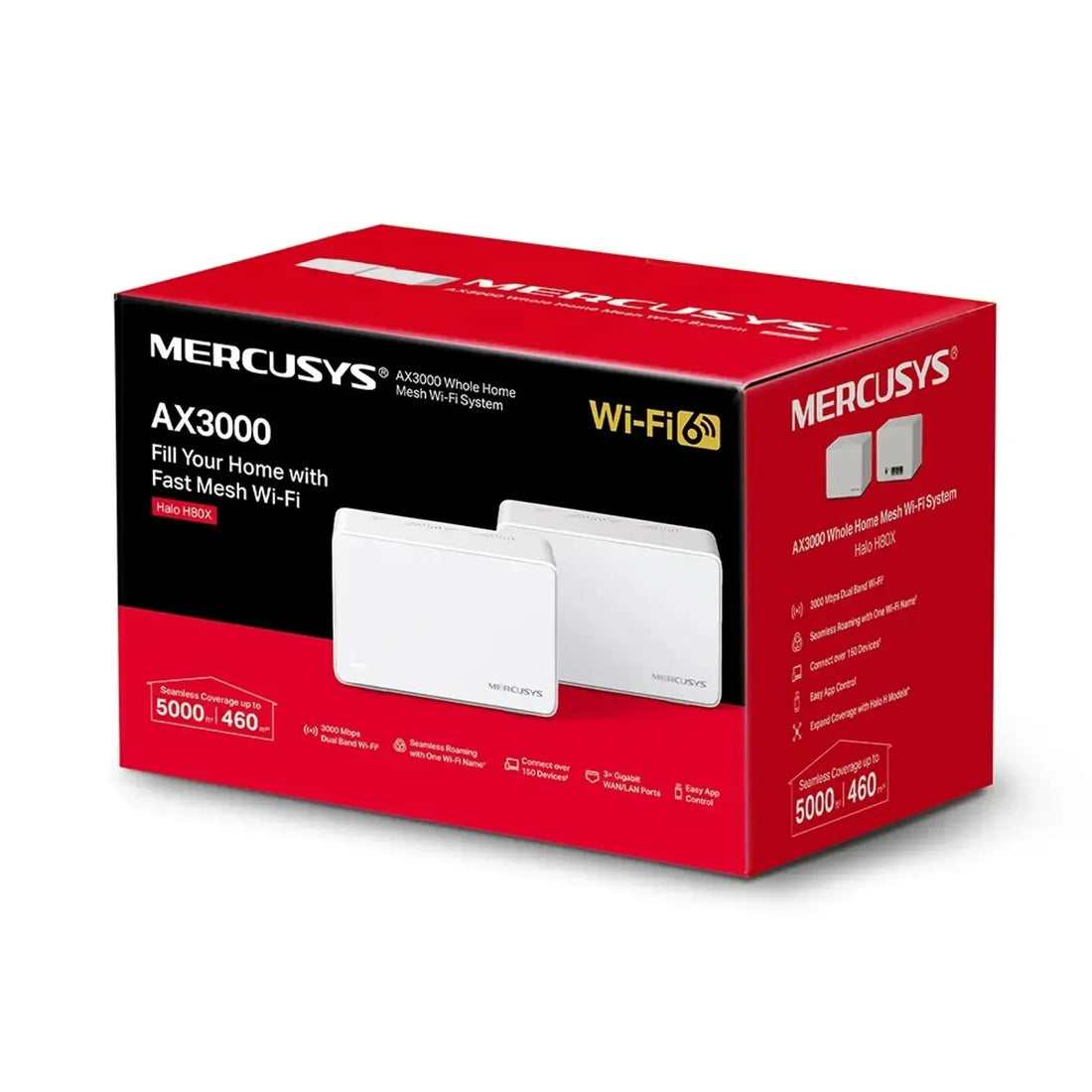 Sistema Mesh MERCUSYS WiFi 6 AX3000 dual band (5GHz/2.4GHz)