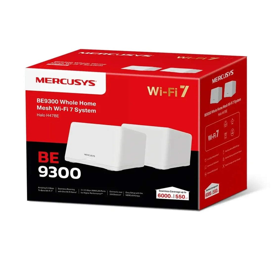 Sistema Mesh MERCUSYS WiFi 7 BE9300 tribanda (6GHz/5GHz/2.4GHz)