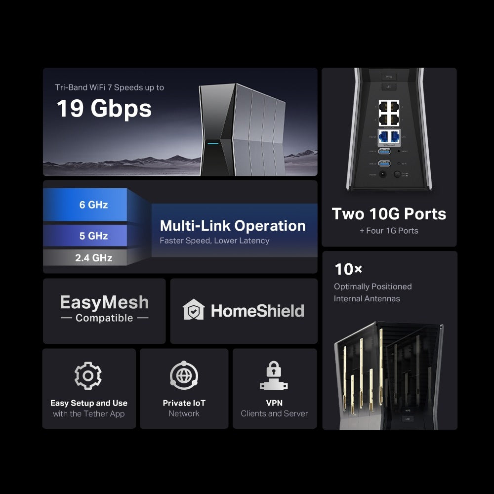 ARCHER BE805 ROUTER WIFI 7 ULTRA TP-LINK