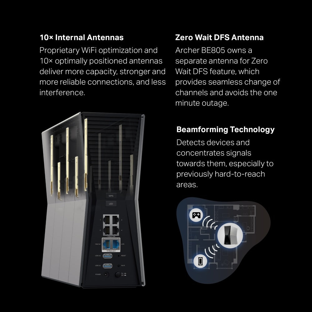ARCHER BE805 ROUTER WIFI 7 ULTRA TP-LINK