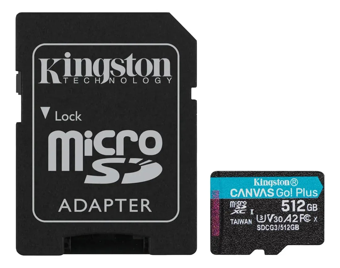 MEMORIA MICROSDXC 512GB R170MB/S W70MB/S C10+ADP KINGSTON (SDCG3/512GB)