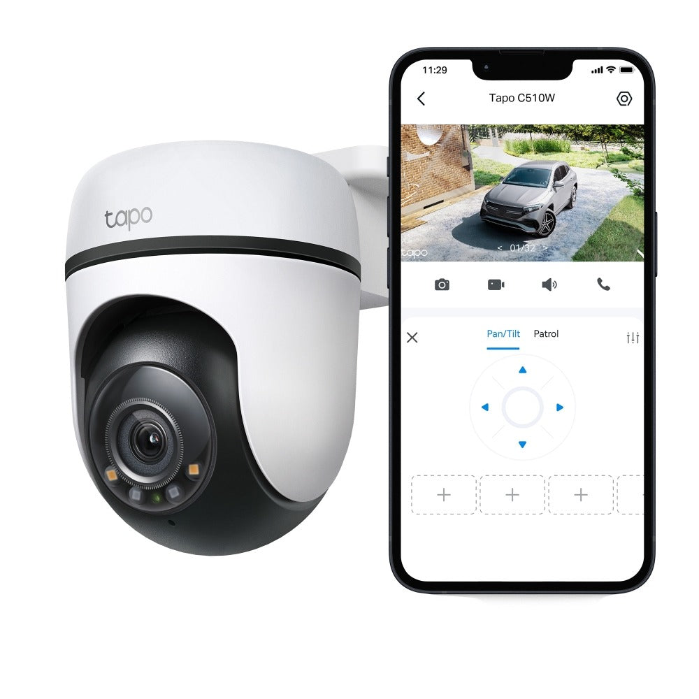 TAPO C510W CÁMARA EXTERIOR 2K 3MP 360° CON VISIÓN NOCTURNA COLOR TP-LINK