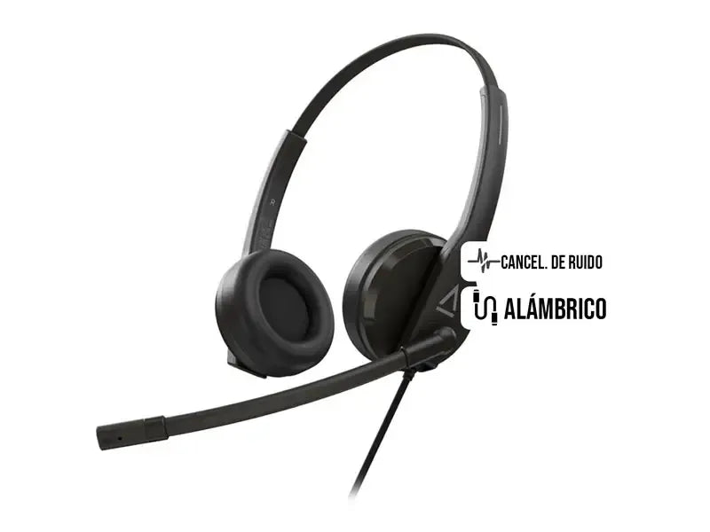AUDIFONO C/MICROF. CREATIVE HS-230 3.5MM/ADAPTADOR USB-A 40MM NOISE-CANCELLING MUTE BLACK (51EF1110AA000)