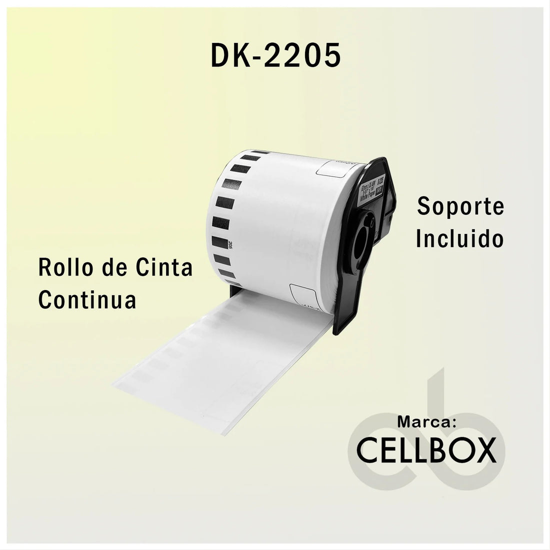 ETIQUETA AUTOADHESIVA DE PAPEL BROTHER DK2205 2-3/7"