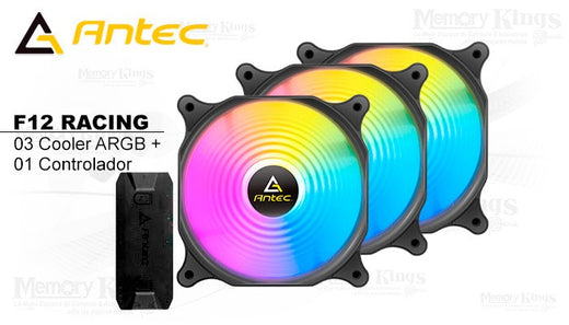 FAN 3PK ANTEC F12 RACING ARGB 120 BK 0-761345-77760-5