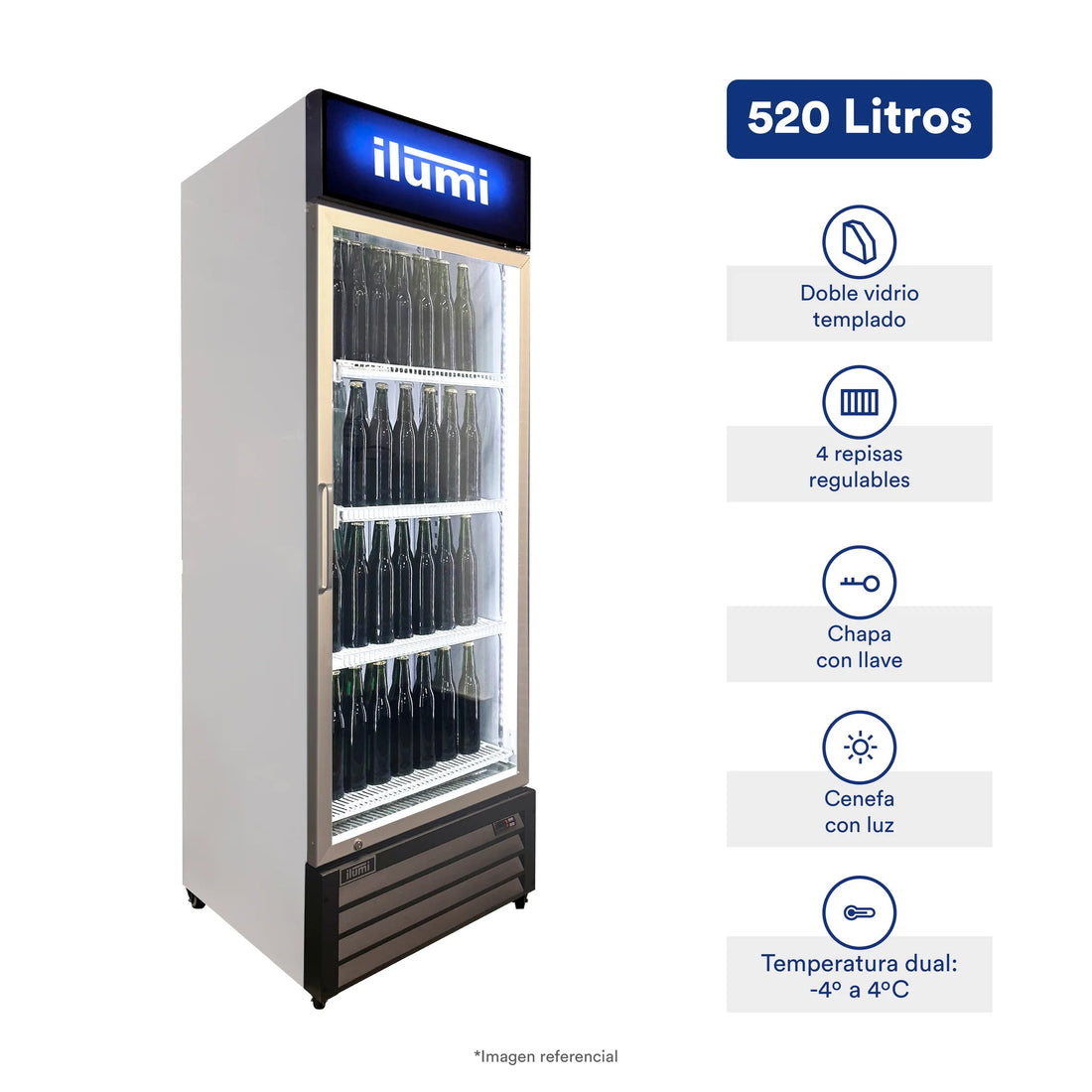 Bc Cooler Cervecero (Fan Cooling) -4 A 4 Grados 520L Ilumi