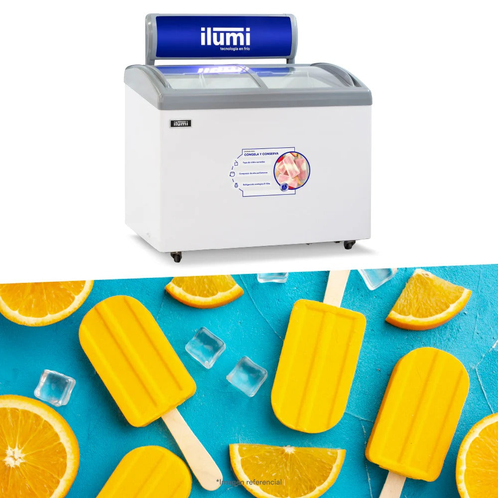 Congeladora Vidrio Corredizo 360 Litros Ilumi