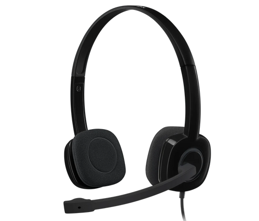 AUDIFONO C/MICROF. LOGITECH H151 STEREO BLACK (981-000587)-UY