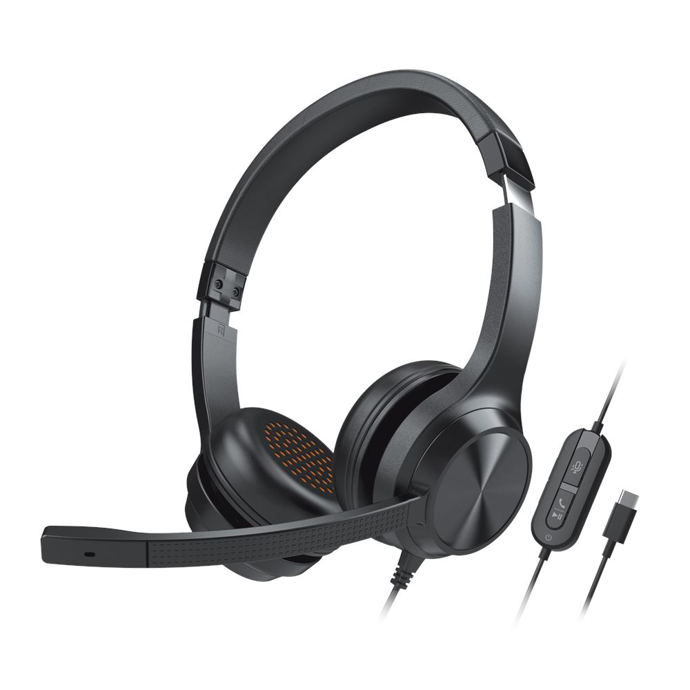AUDIFONO C/MICROF. CREATIVE CHAT USB 40MM USB-C/ADAPTADOR USB-A NOISE-CANCELLING MUTE BLACK (51EF0980AA000)