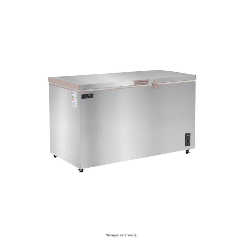 Congeladora Horizontal Tapa Dura De Acero Inoxidable 450 Litros Ilumi