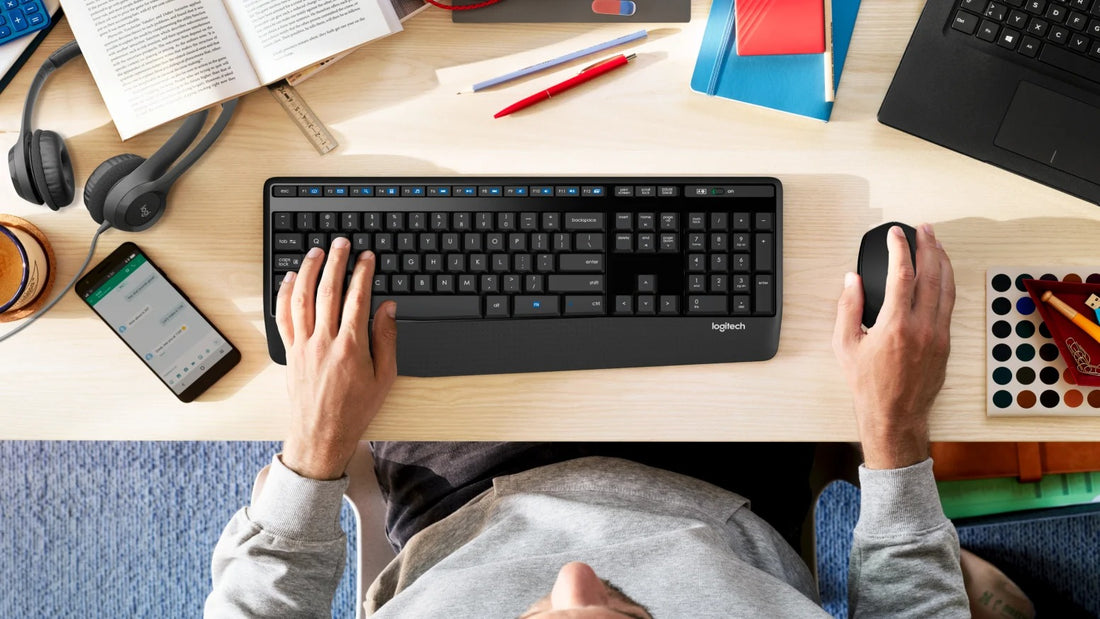 TECLADO LOGITECH + MOUSE MK345 WIRELESS USB SP BLACK (PN 920-007820)