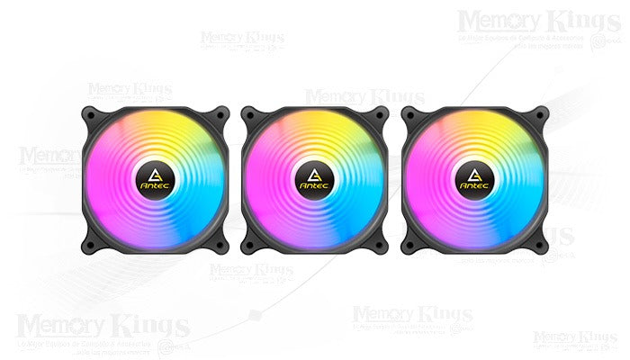 FAN 3PK ANTEC F12 RACING ARGB 120 BK 0-761345-77760-5
