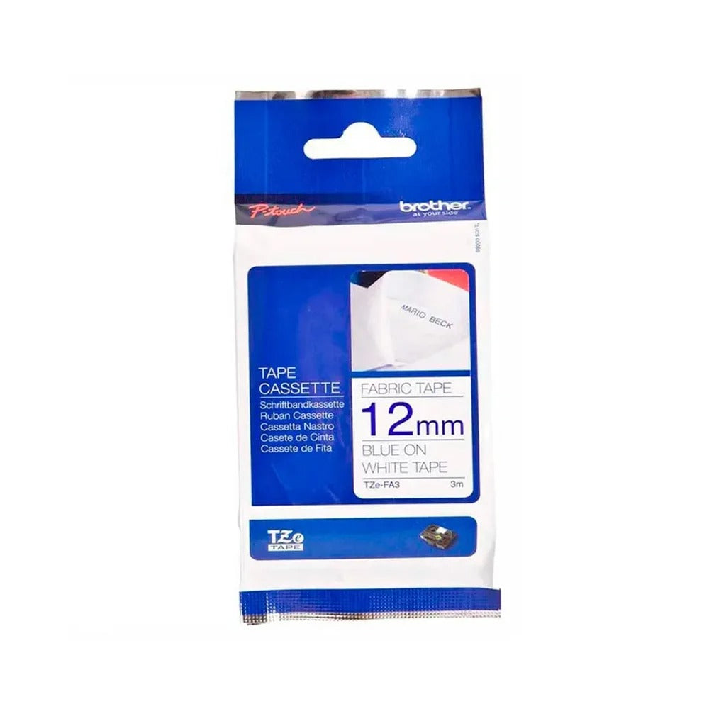 CINTA BROTHER TZEFA3 1/2" NAVY BLUE ON WHITE 9.8FT