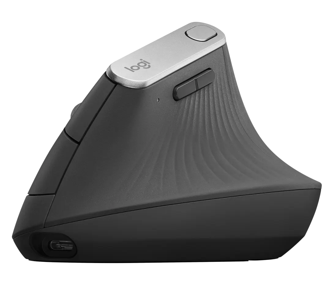 MOUSE LOGITECH MX VERTICAL ADVANCED ERGONOMIC WIRELESS/BLUETOOTH USB-C BLACK (910-005449)