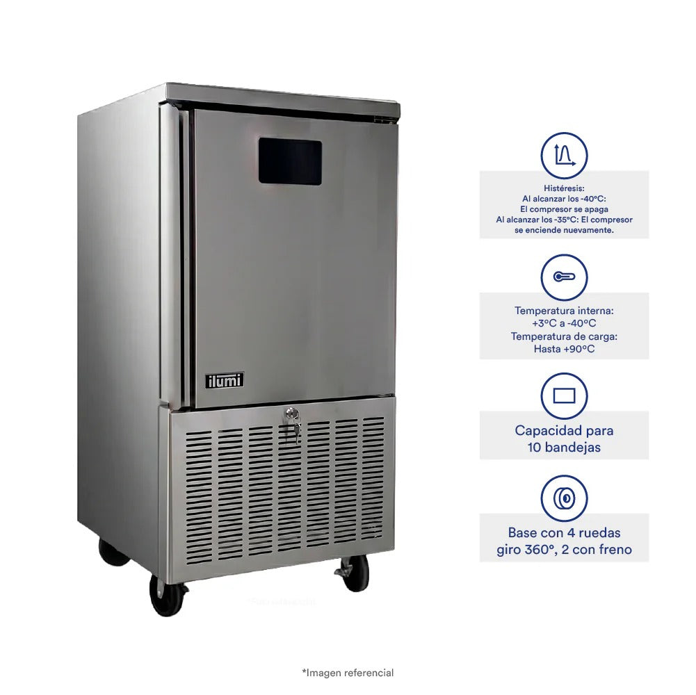Abatidor De Temperatura De 10 Bandejas Gastronomia Ilumi