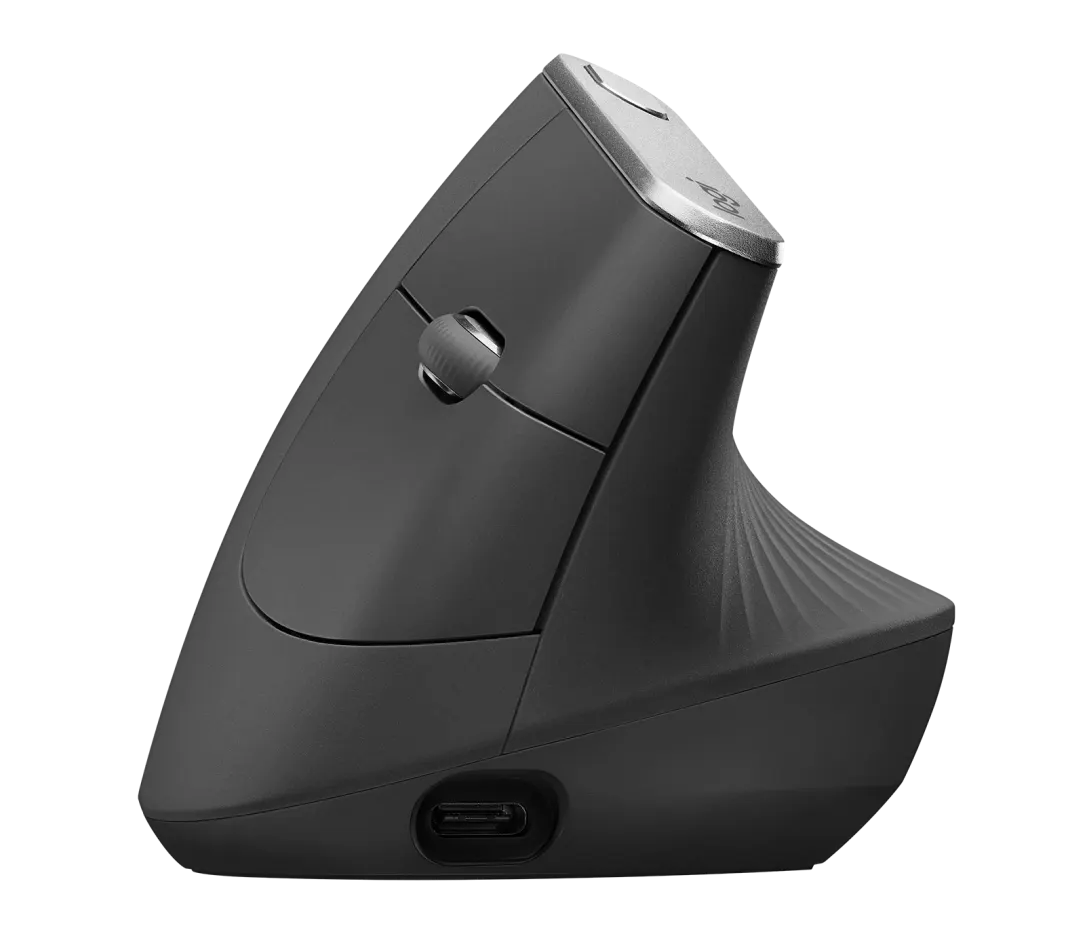 MOUSE LOGITECH MX VERTICAL ADVANCED ERGONOMIC WIRELESS/BLUETOOTH USB-C BLACK (910-005449)