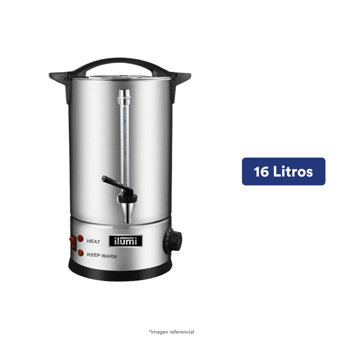 Hervidor Industrial Eléctrico 16L Ilumi Inoxidable