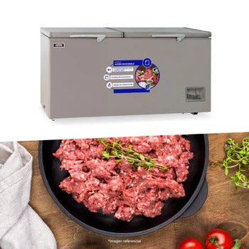Congeladora Con Tina De Acero Inoxidable De 550 Litros Gris Ilumi