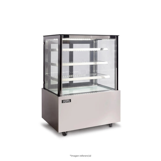 Vitrina Refrigerada Tres Niveles Vidrio Plano Inoxidable Ilumi