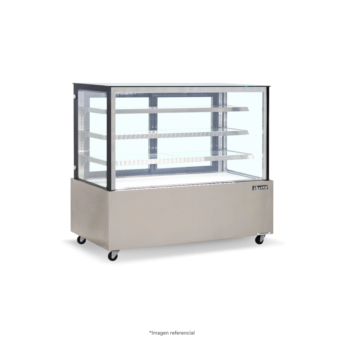 Vitrina Plana Refrigerada 1.35X1.50 Tres Niveles Vidrio Ilumi