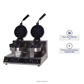 Wafflera Industrial Desayunos Para Negocio 2 Discos Ilumi