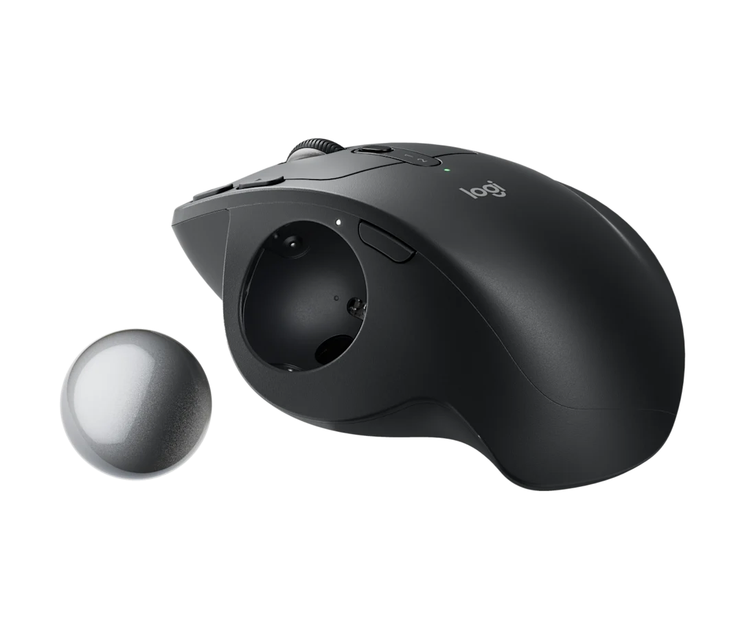 MOUSE LOGITECH MX ERGO S ADVANCED TRACKBALL WIRELESS BOLT/BLUETOOTH USB-C BLACK (910-007261)