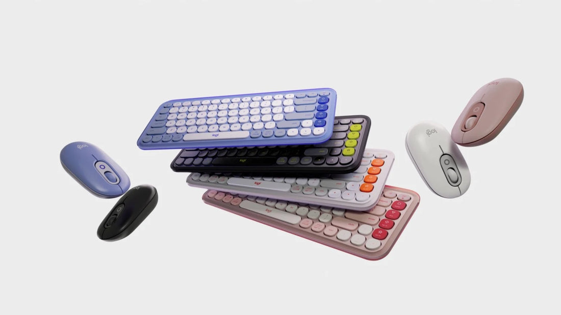 TECLADO LOGITECH + MOUSE POP ICON BLUETOOTH/WIRELESS SP / COPILOT/ WHITE (920-013055)