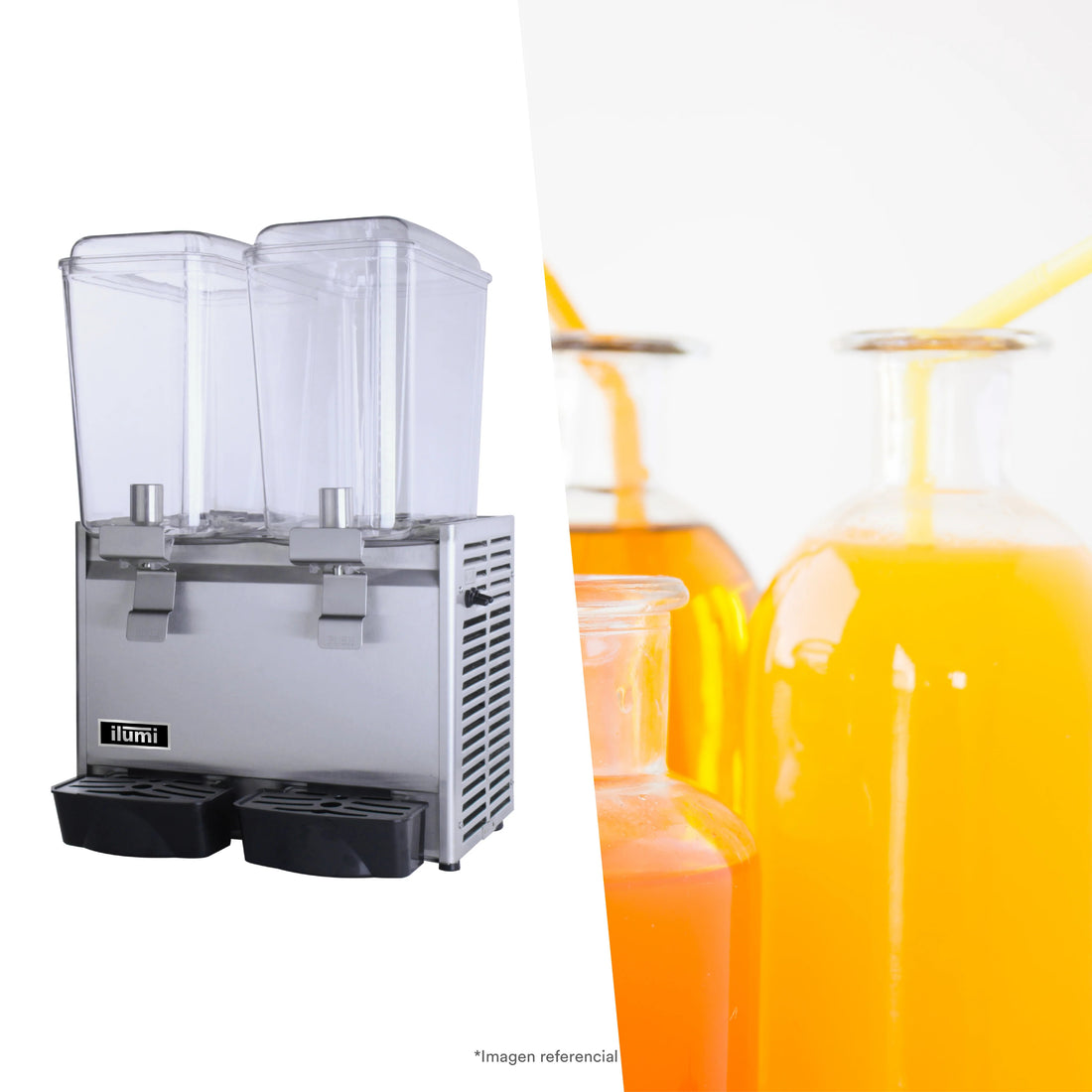 Dispensador De Jugos 2 Pozas 36L Ilumi
