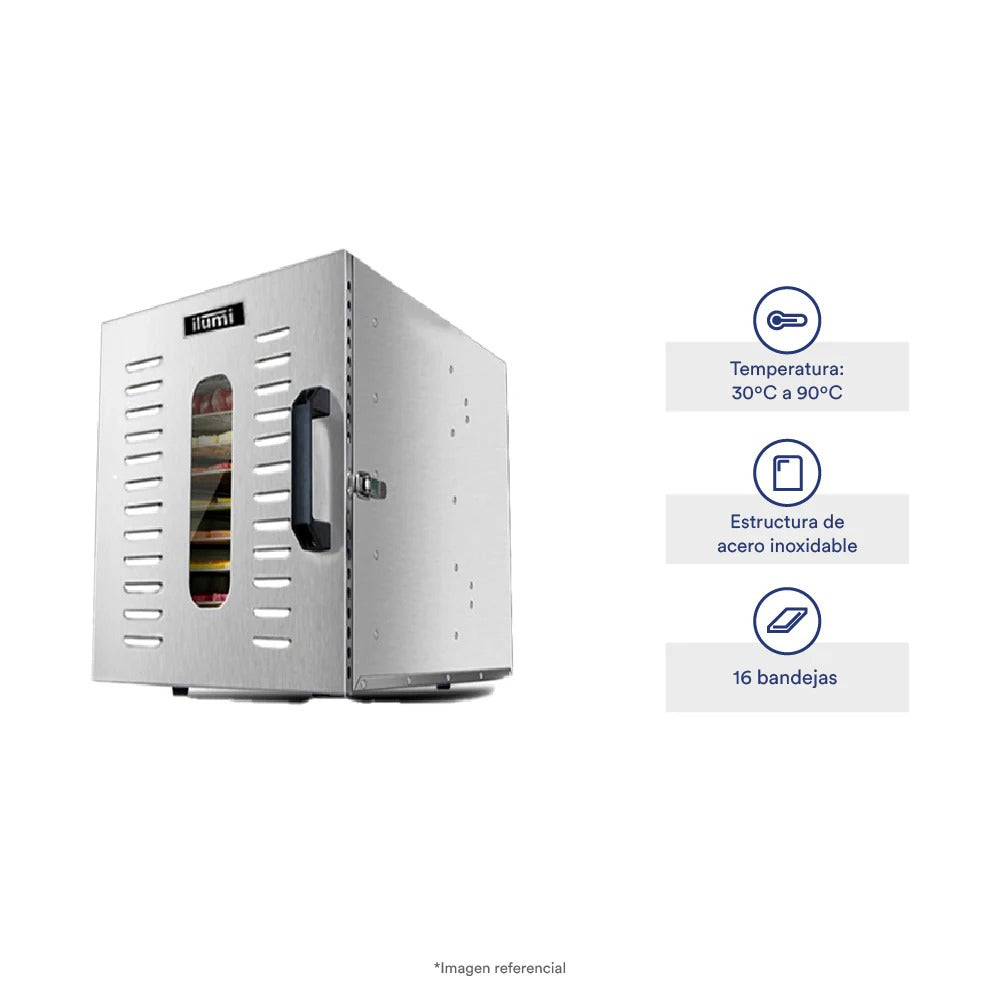 Horno Industrial Deshidratador 16 Bandejas Ilumi