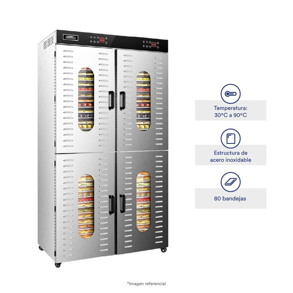 Horno Industrial Deshidratador 80 Bandejas Ilumi