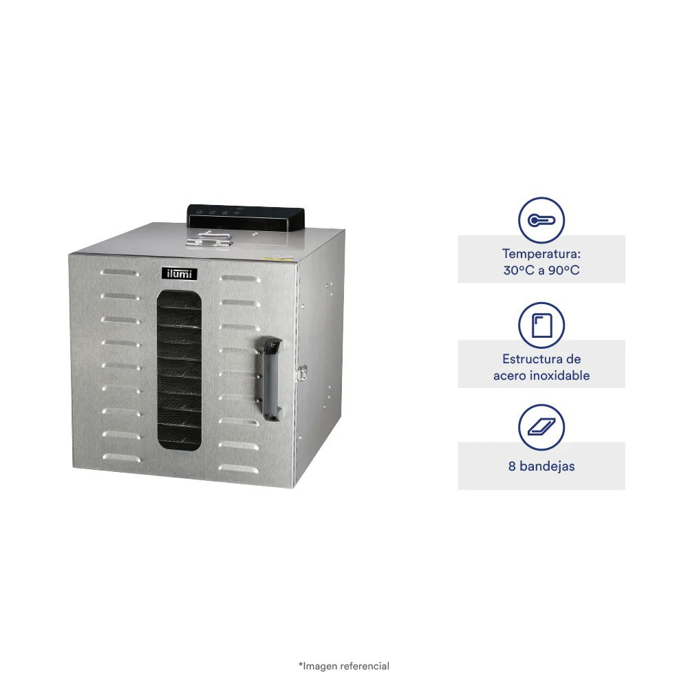 Horno Industrial Deshidratador 8 Bandejas Ilumi
