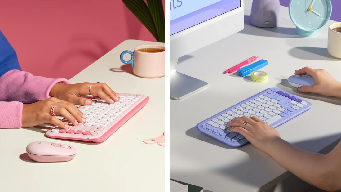 TECLADO LOGITECH + MOUSE POP ICON BLUETOOTH/WIRELESS SP / COPILOT/ WHITE (920-013055)