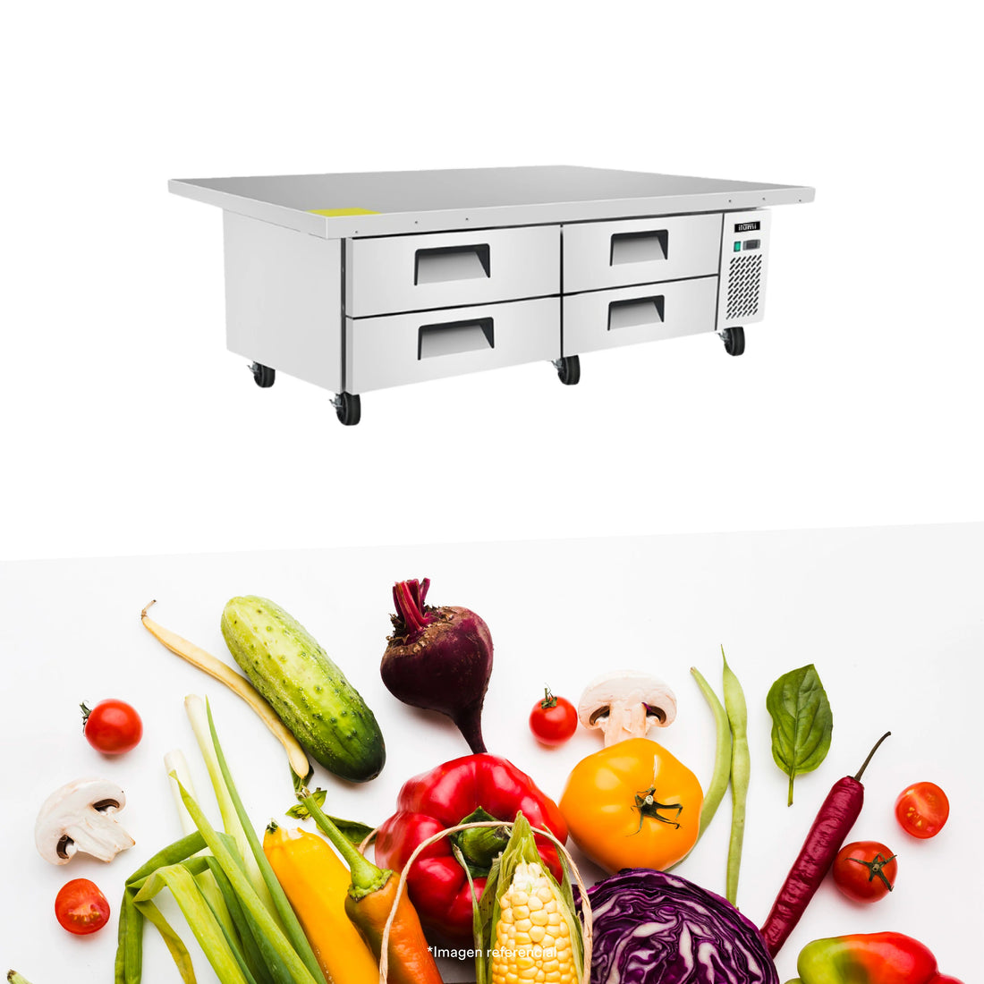 Base De Chef Refrigerada De 4 Cajones Ilumi
