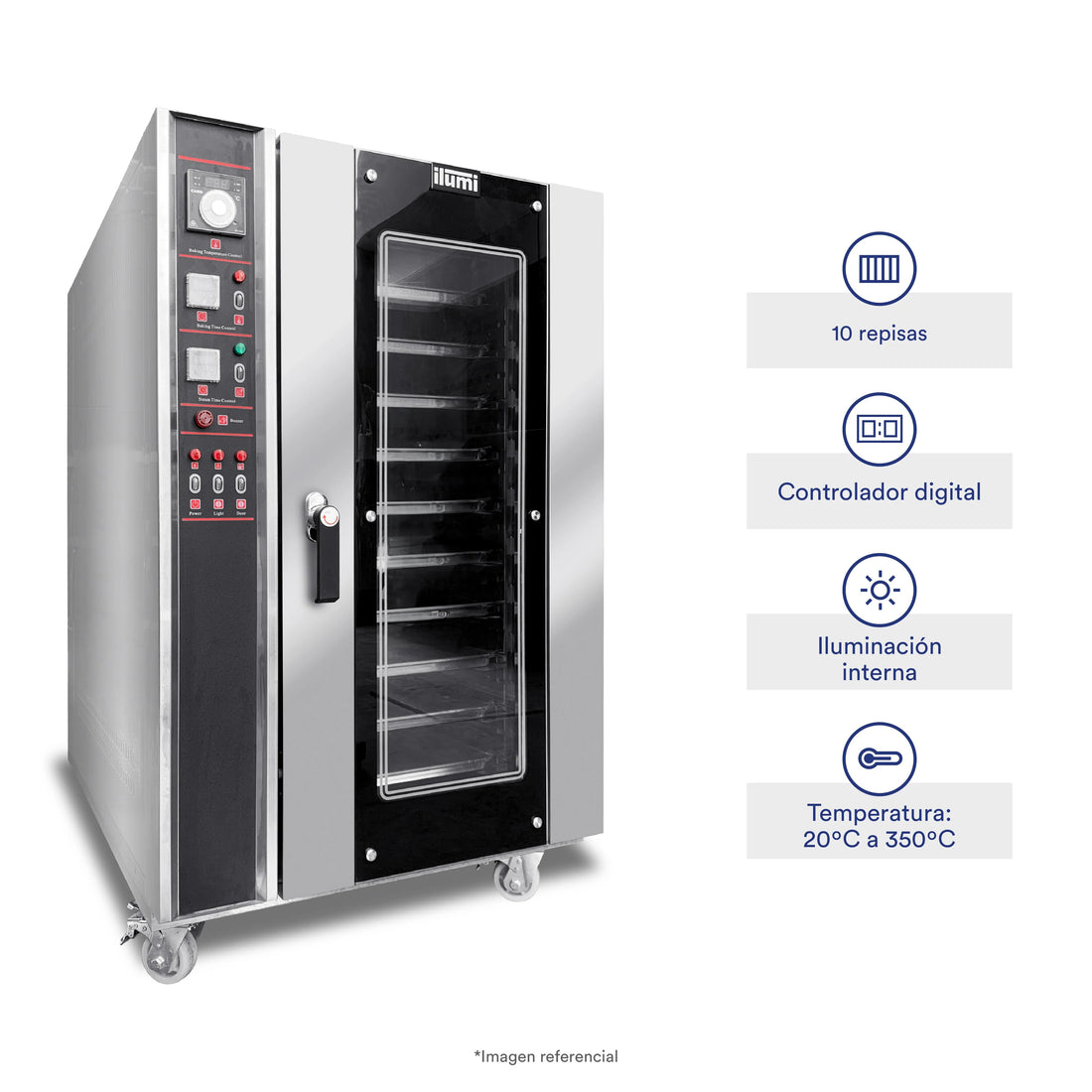 Horno Industrial Convector A Gas De 10 Bandejas Ilumi