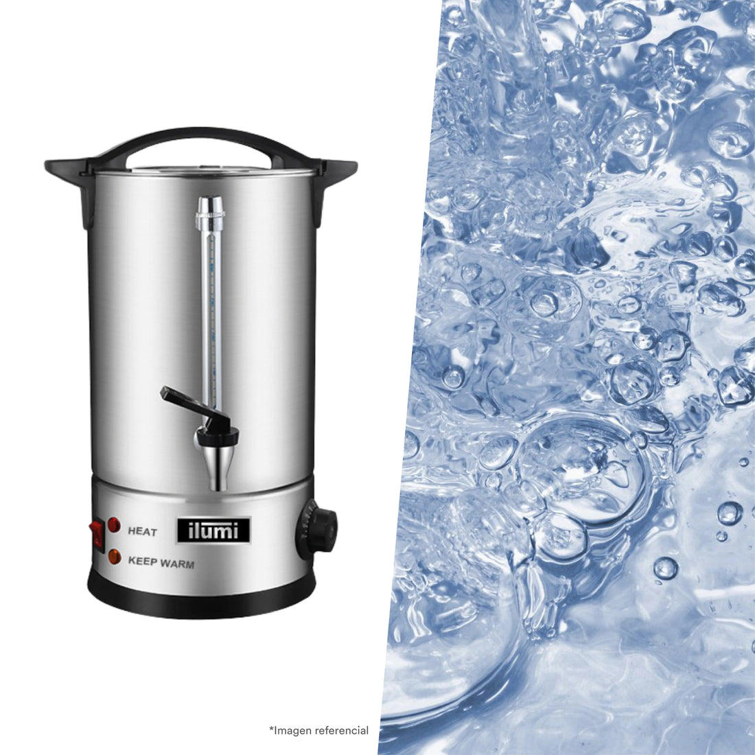 Hervidor Industrial Eléctrico 16L Ilumi Inoxidable