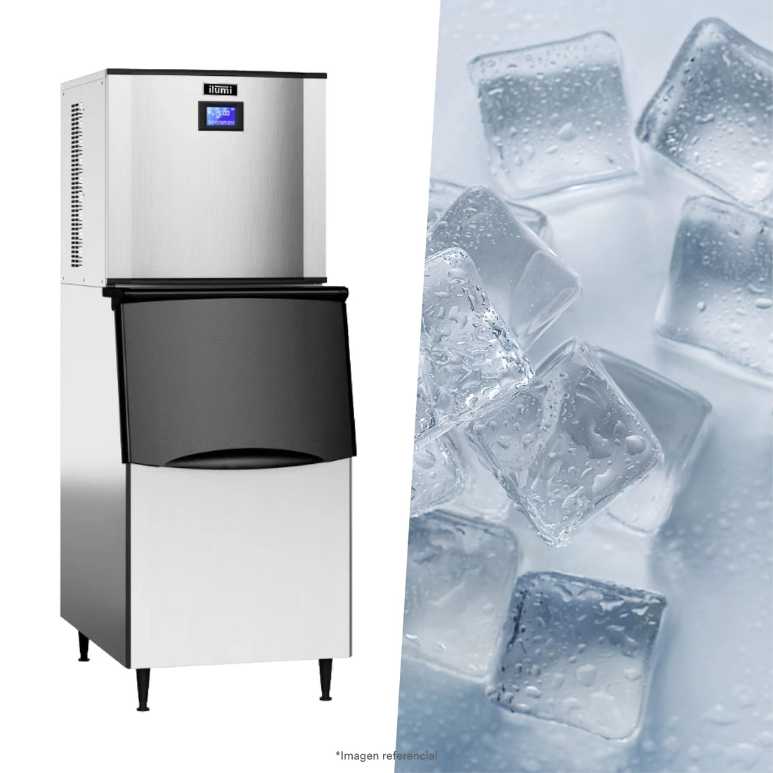 Máquina De Hielo De Hasta 190 Kilos Al Día Mh-190 Ilumi