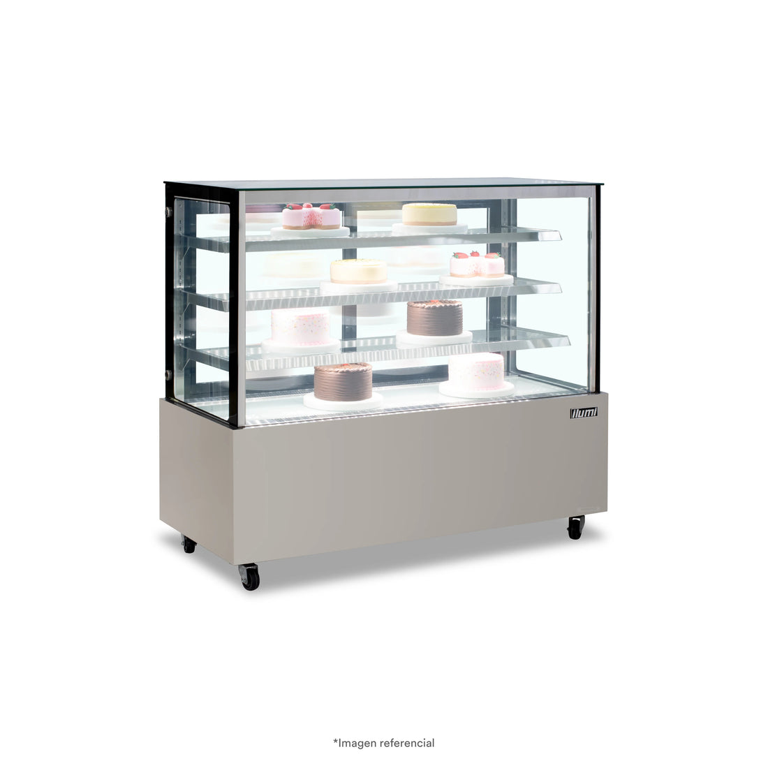 Vitrina Plana Refrigerada 1.35X1.50 Tres Niveles Vidrio Ilumi