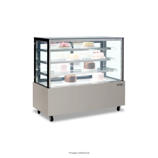 Vitrina Plana Refrigerada 1.35X1.50 Tres Niveles Vidrio Ilumi