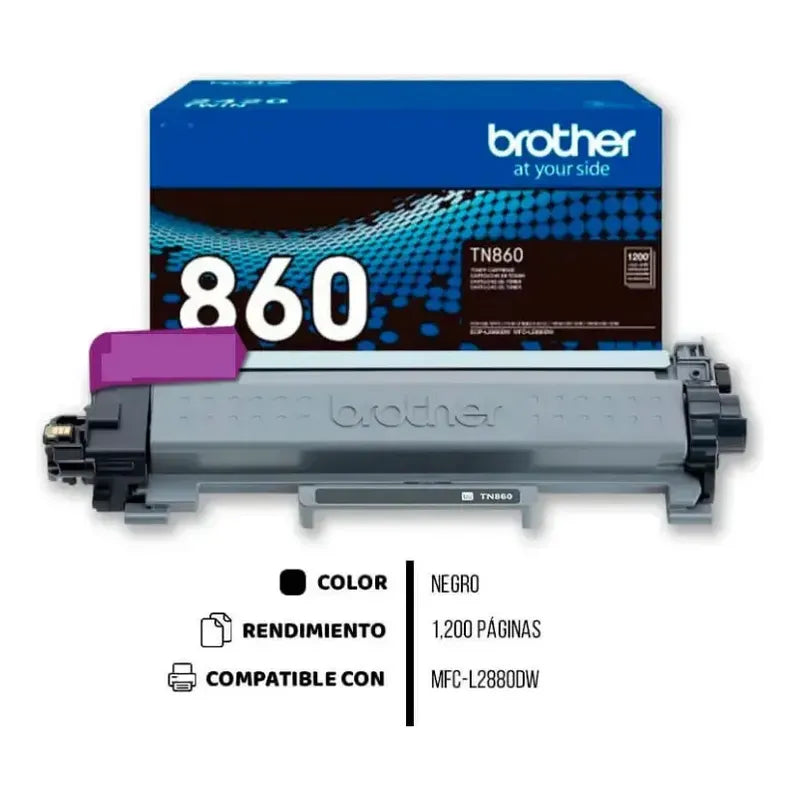 TONER BROTHER TN860 (MFC-L2880DW) 1,200 PAG.