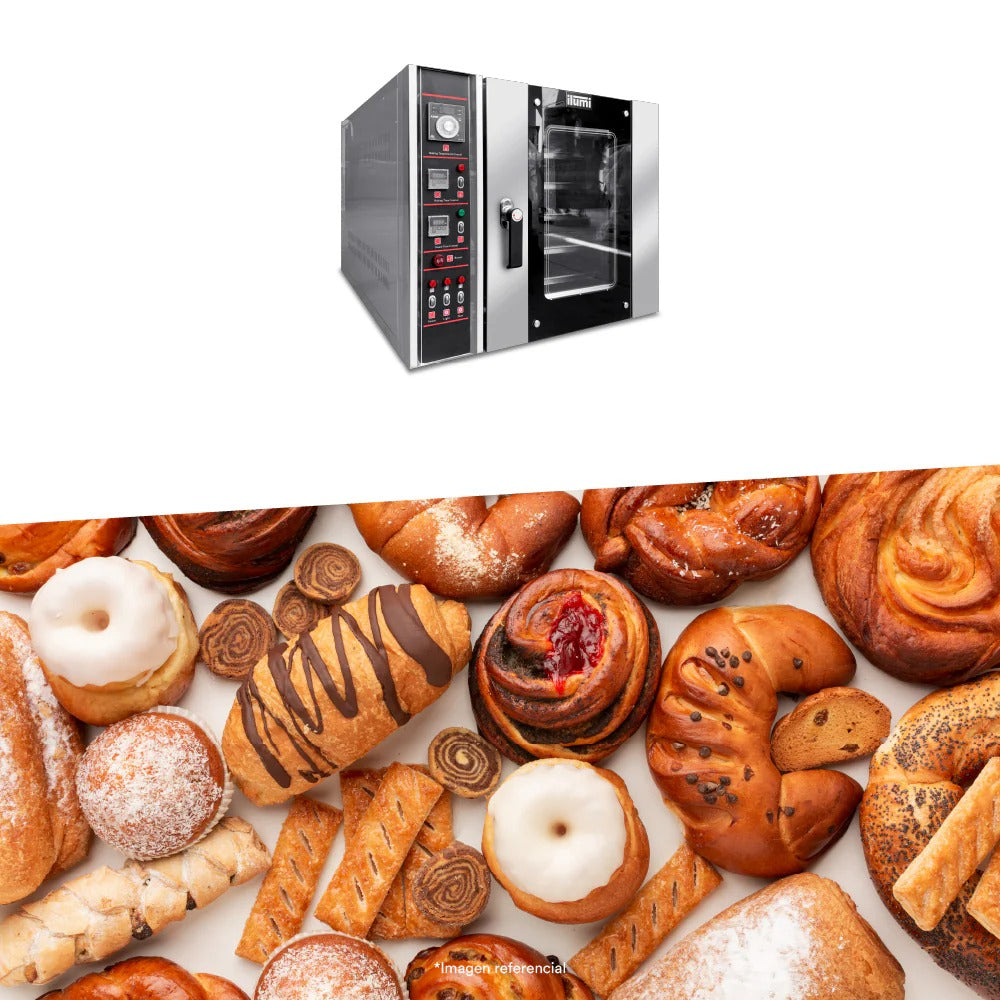 Horno Industrial Convector A Gas Con 5 Bandejas Ilumi